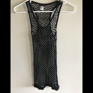 Super stretchy fishnet tank top